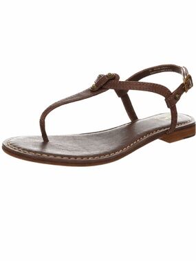 Frye Carson T-Strap Sandal Dark Brown Ladies 8